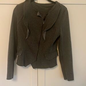 flobell grey asymmetrical zip up